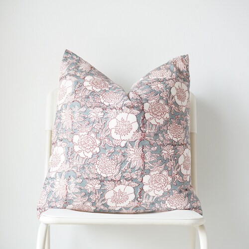 Block Print Pillow Cover Etsy