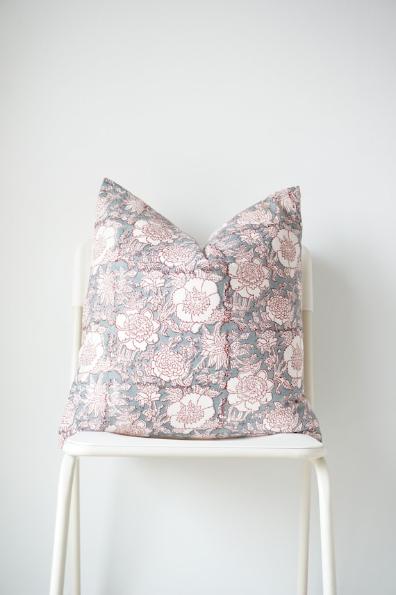 Block Print Pillow Cover Etsy
