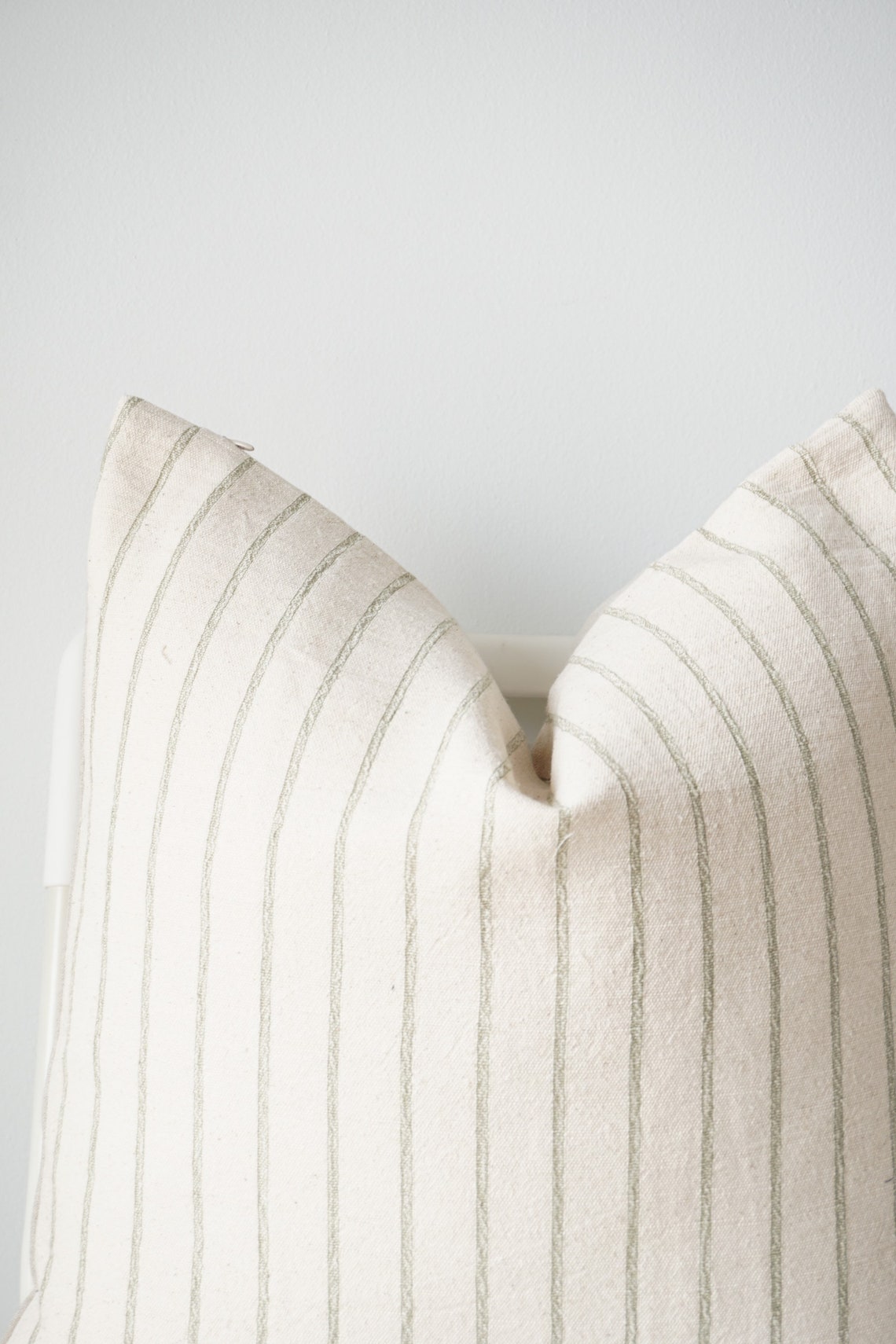 Neutral Striped Woven Pillow Cover Etsy