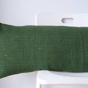 Handwoven Hemp Lumbar Pillow Cover: Vintage Karen Tribal Design