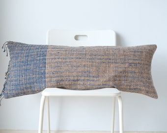 Lumbar Pillow, Fringes Pillow, Woven Pillow, Boho Pillow, Farmhouse Decor, Decorative Pillow