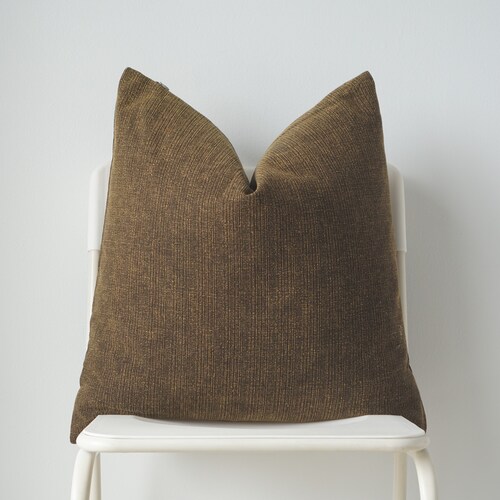 Dark Brown Velvet Pillow Cover Throw Pillow Same Fabric on Etsy