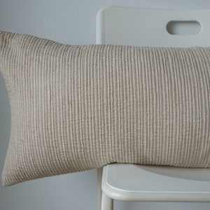 Neutral hemp lumbar Pillow Cover