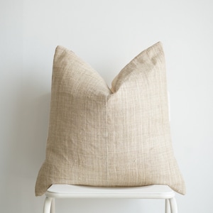 Neutral Hemp hand woven Pillow Cover