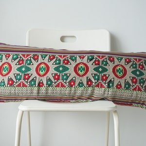Vintage Hand Woven Natural Color Lumbar Pillow Cover