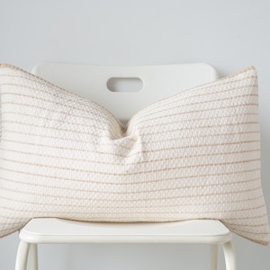 Tribal Hemp Striped Hand Woven Natural Dye Color Lumbar Pillow Cover
