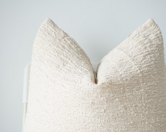 Neutral Pillow, Fuzzy Pillow, Ivory Pillow, Home Decor, Boho Pillow, Decorative Pillows