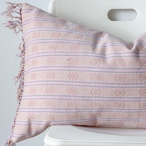 Tribal Hemp Striped Hand Woven Natural Dye Color Lumbar Pillow Cover