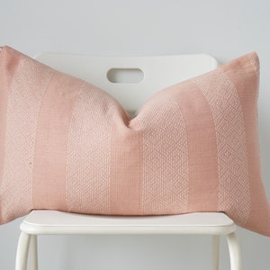 Tribal Hemp Striped Hand Woven Natural Dye Color Lumbar Pillow Cover