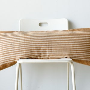Handwoven Hemp Lumbar Pillow Cover: Vintage Karen Tribal Design