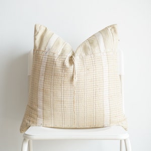 Tribal Hemp Striped Hand Woven Natural Dye Color Pillow Cover