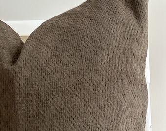 Dark olive green hand woven Pillow Cover (limited)