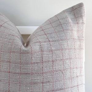 Brown Tan Tribal Hemp Hand Woven Striped Natural Dye Color Hmong Pillow Cover