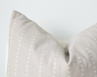 Light Gray linear Striped Pillow Cover