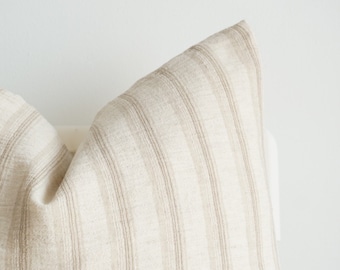 Neutral Pillow, Cream Pillow, Striped Pillow, Ivory Pillow, Home Decor, Decorative Pillows