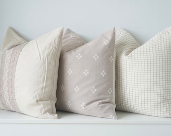Combo pillow set of 3 neutral Pillow Cover