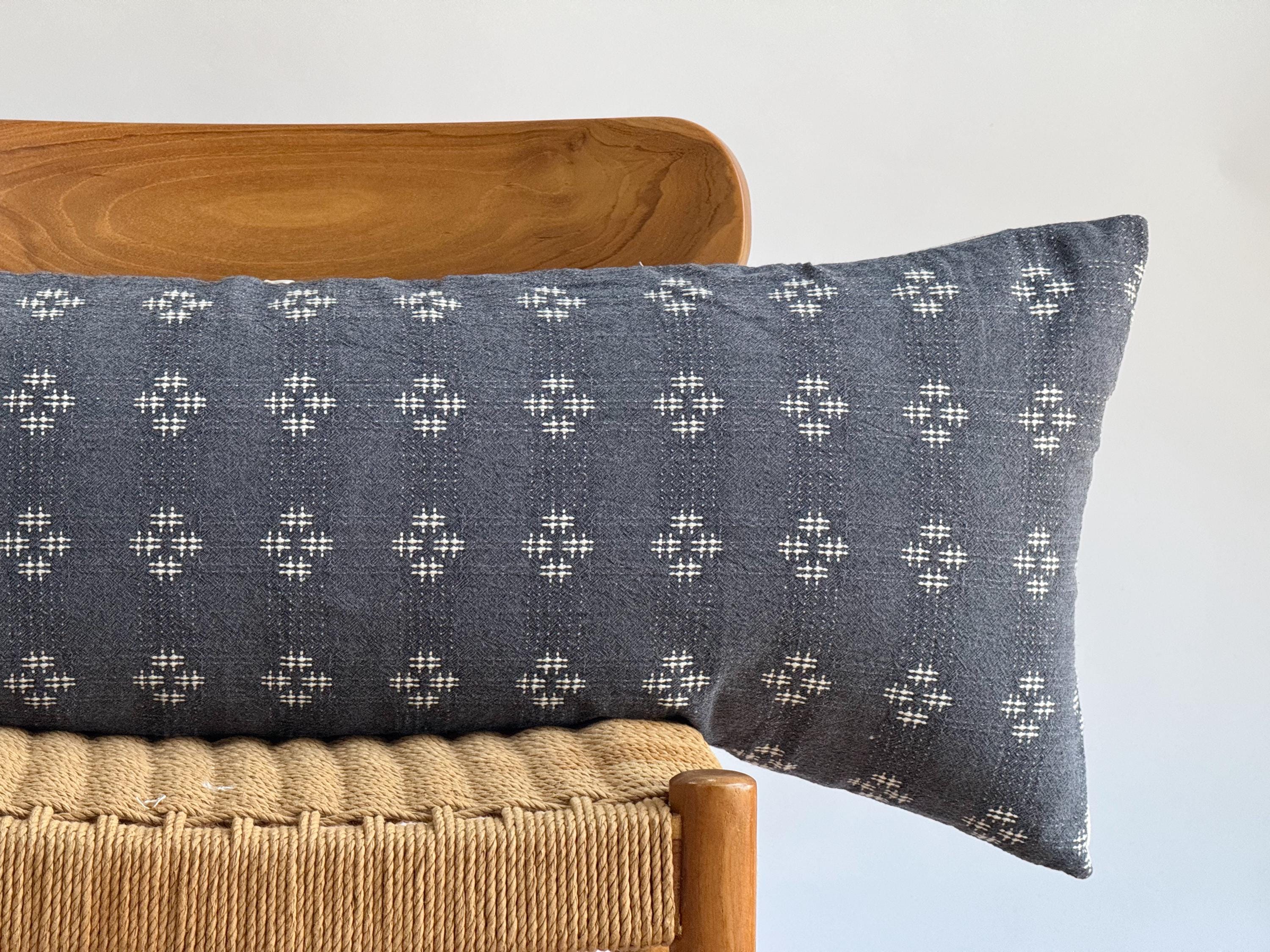 Almohada lumbar, almohada gris, almohada n.° 1, almohada boho, decoración del hogar, almohadas decorativas