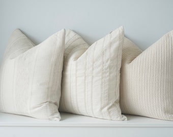 Combo pillow set of 3 neutral Pillow Cover