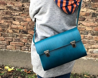 Rondo tas voor school en werk maat 5 DinA4 geschikt voor leren tas schoudertas