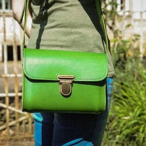 BAG *Rondo* size 2 handbag made of solid leather shoulder bag LEATHER BAG