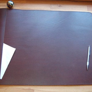 Desk pad made of leather, table pad made of leather image 2