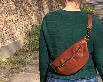 Großes HipBag aus echt Leder in vielen Farben