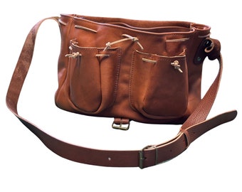 Soft bucket bag, leather bag, handbag, Breton bag, shoulder bag, knitted bag, wool bag