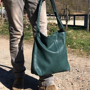 Shopper, large handbag, shoulder bag, leather bag, made of soft leather image 5