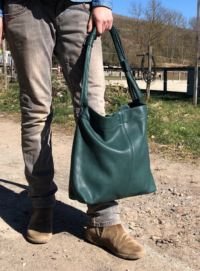 Shopper, large handbag, shoulder bag, leather bag, made of soft leather image 5