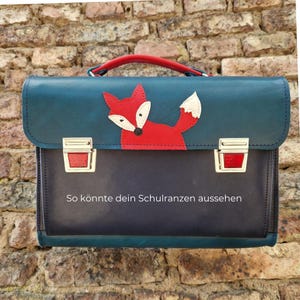 Cartable en cuir véritable - sac en cuir naturel, fait main pour la rentrée scolaire, que ce soit à l'école Waldorf ou primaire, de nombreuses options