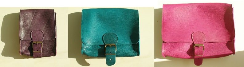 Handtasche Bella Gr.3 aus Leder in vielen Farben Umhängetasche Echt LEDER Bild 4