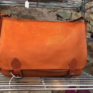 Tasche für Schule und Arbeit Hirtentasche GR.2 Umhängetasche aus Leder Bild 6