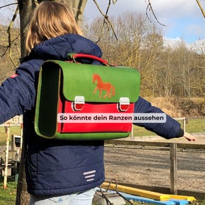 Schulranzen aus Echt Leder - Lederranzen aus Naturleder, von Hand gefertigt für Schulanfang, Erstklässer:innen ob Waldorf oder Grundschule