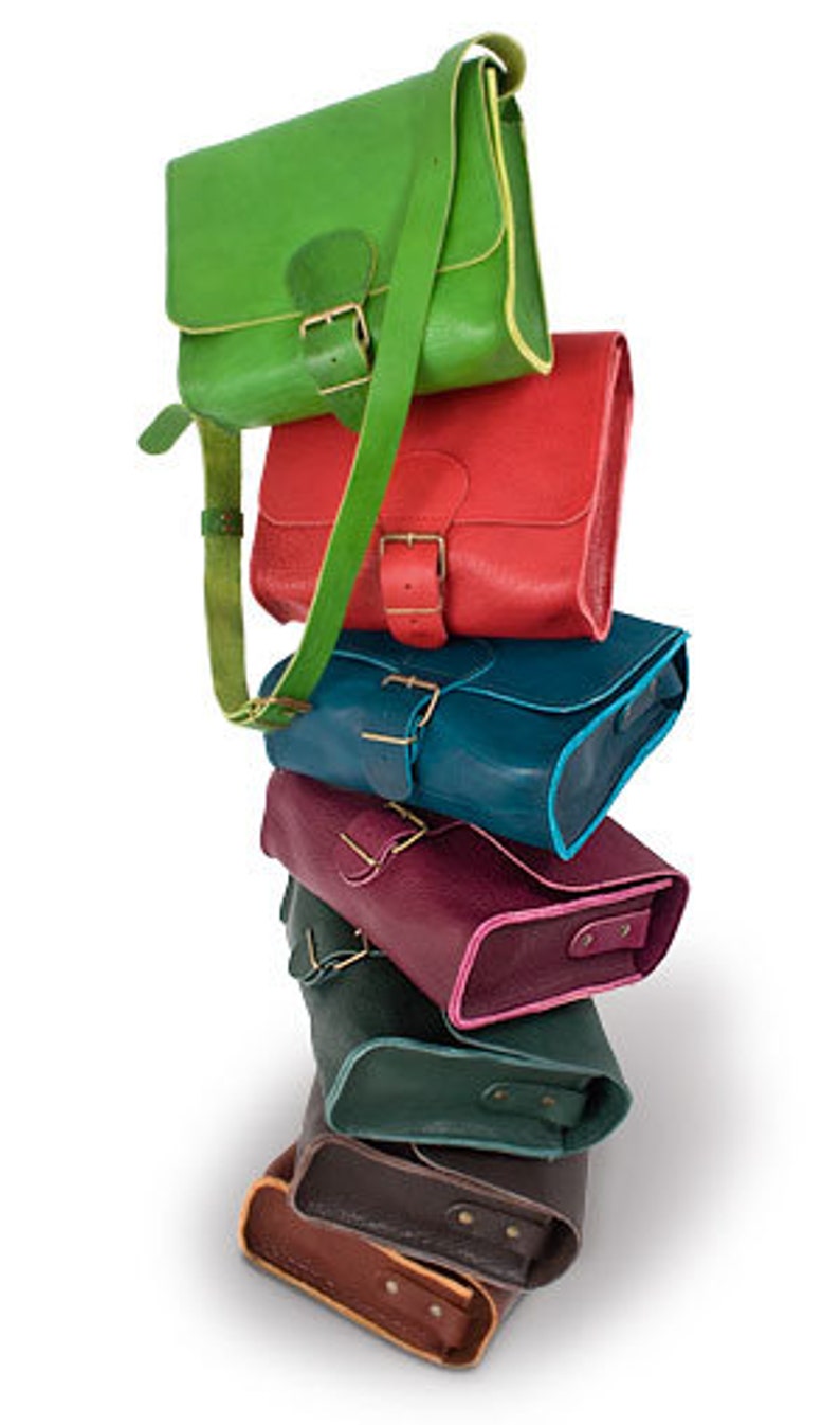 Handtasche Bella Gr.3 aus Leder in vielen Farben Umhängetasche Echt LEDER Bild 3