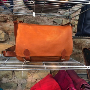 Tasche für Schule und Arbeit Hirtentasche GR.2 Umhängetasche aus Leder Bild 7