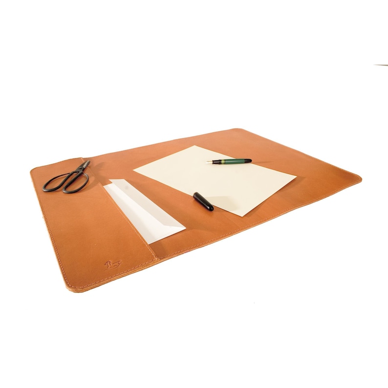 Desk pad made of leather, table pad made of leather image 1