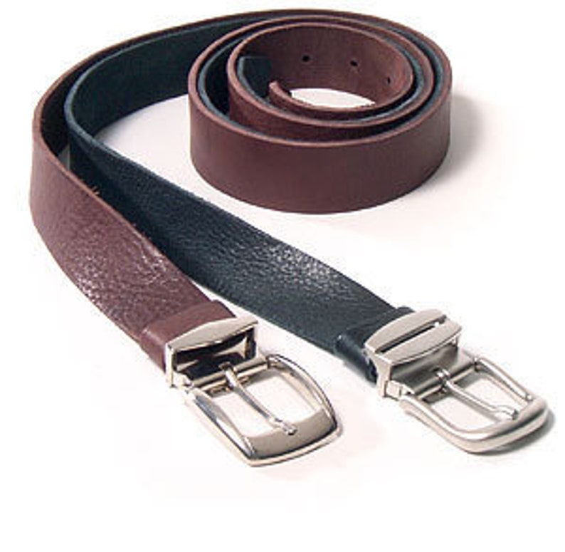 Belt 35 mm wide made of leather Leather belt GENUINE LEATHER image 4