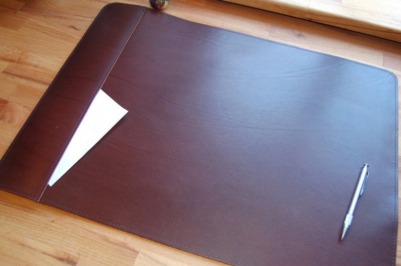 Desk pad made of leather, table pad made of leather image 3