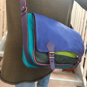 Tasche für Schule und Arbeit Hirtentasche GR.2 Umhängetasche aus Leder Bild 8