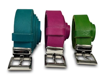 Handgemaakte leren riem 3,5 cm, leren riem, echt leer, chroomvrij leer, gepersonaliseerde riem, herenriem, damesriem