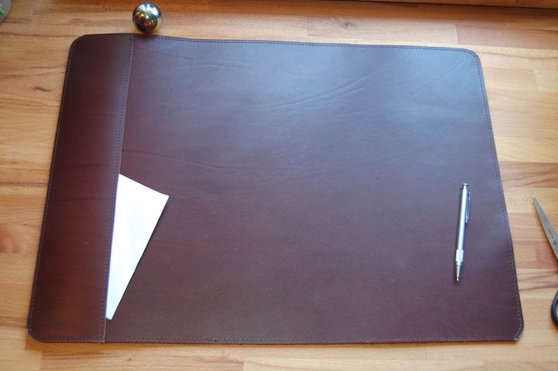 Desk pad made of leather, table pad made of leather image 2