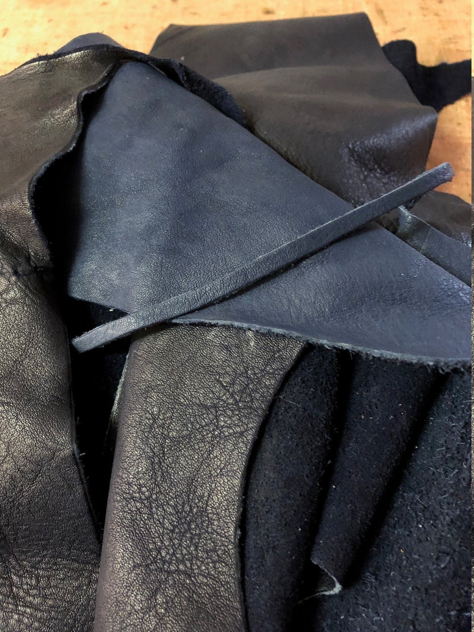Real Leather Leather Remnants 300gr Different Sizes for  Handicrafts/patching 