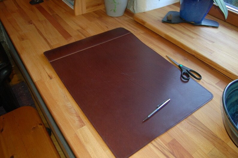 Desk pad made of leather, table pad made of leather image 4