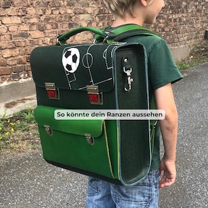 Cartable en cuir, cuir naturel, fabriqué individuellement pour vous, sans chrome, sac, sac en cuir, coloré, sac à dos, Waldorf, école primaire