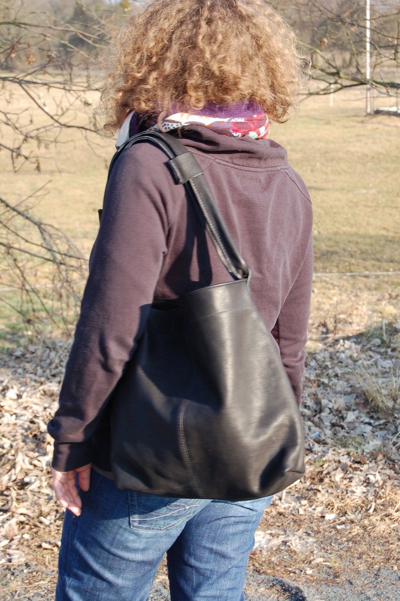 Shopper, large handbag, shoulder bag, leather bag, made of soft leather image 4