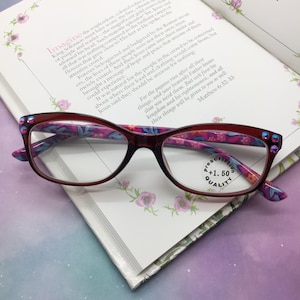 Bling Reading Glasses for Women, Rhinestone Embellished Readers, Stylish Sparkly Eyeglasses, Cute Eyewear