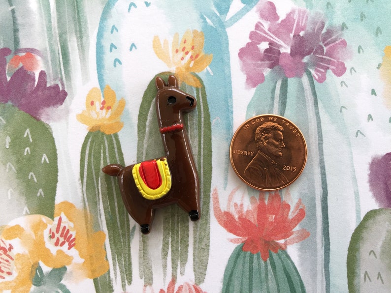 Resins Cabochon Flatbacks Hair Bow Supplies Embellishments Llama Flat Backs Set of 3