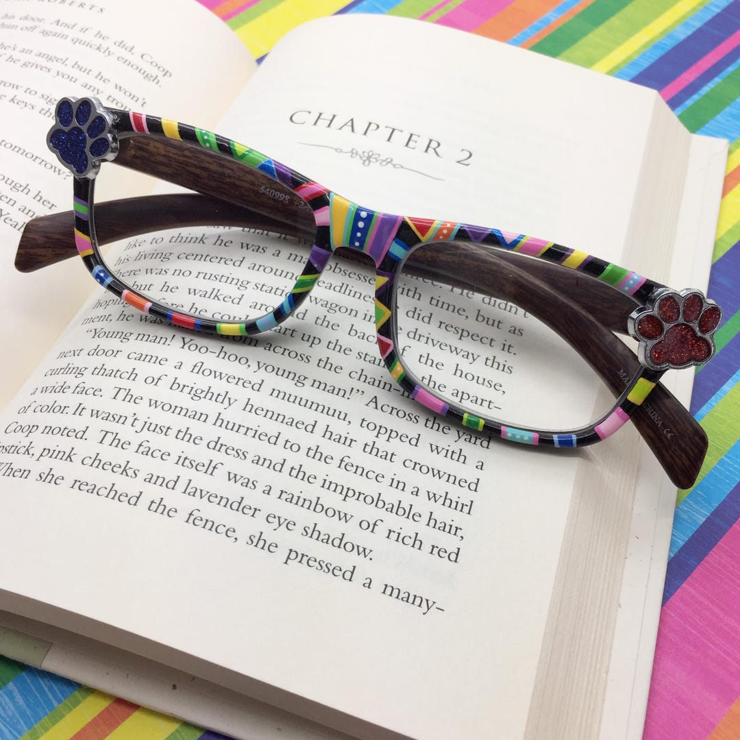 Hand-painted Reading Glasses 2.75, Paw Print Readers, Whimsical ...