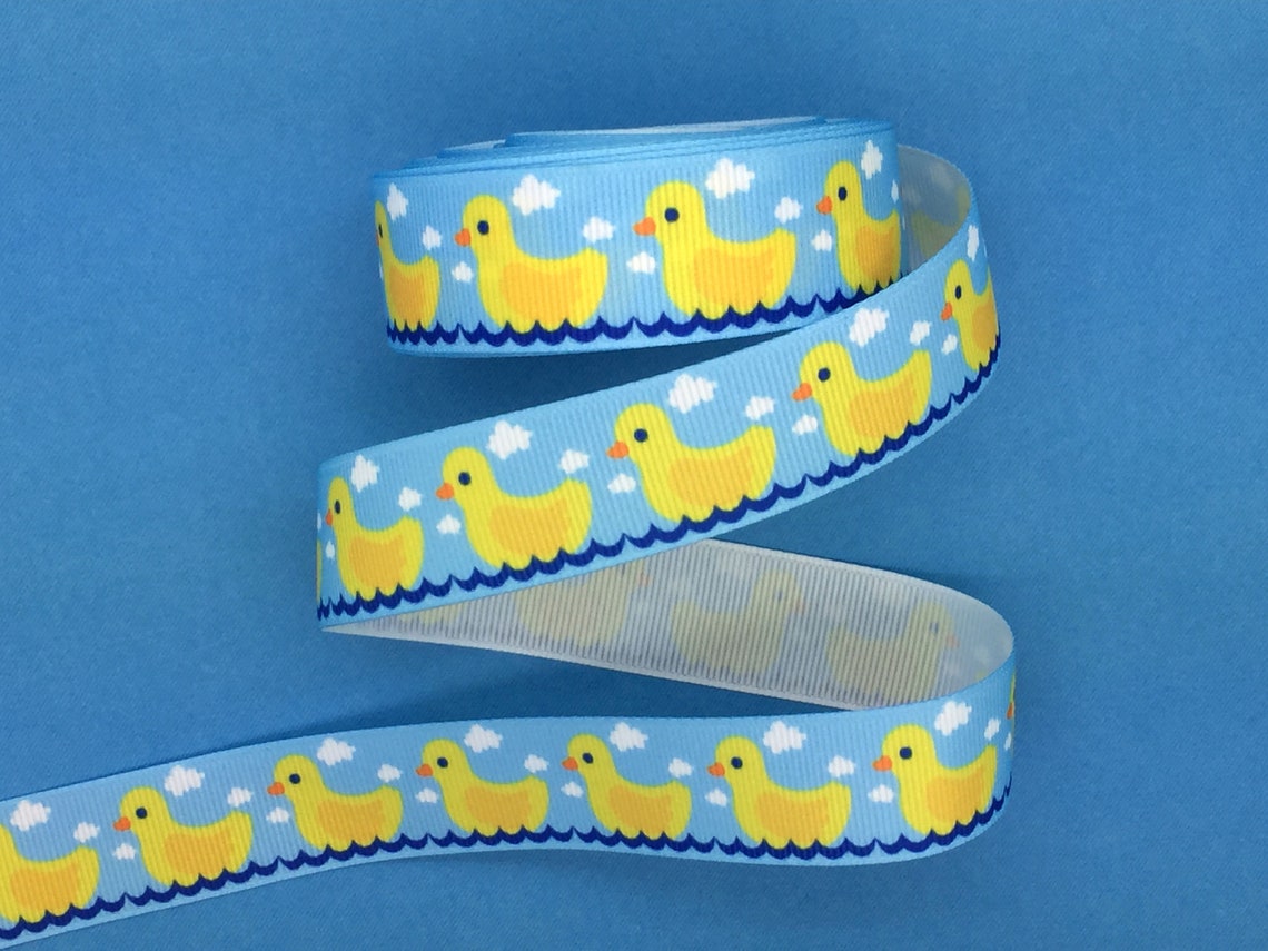 Rubber Ducky Ribbon 7/8 22mm Rubber Duck Ribbon Rubber Etsy
