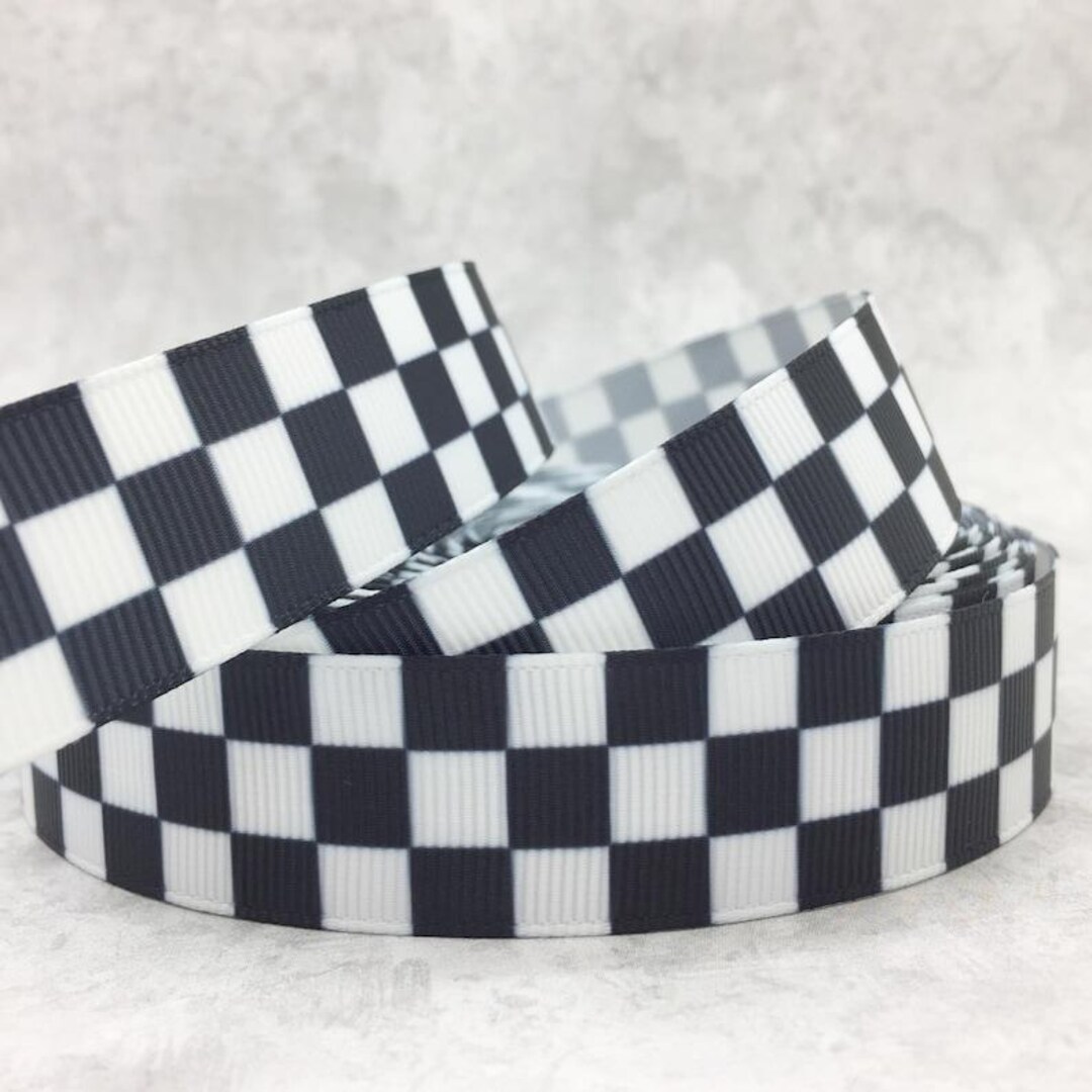 Checkerboard Grosgrain Ribbon 7/8